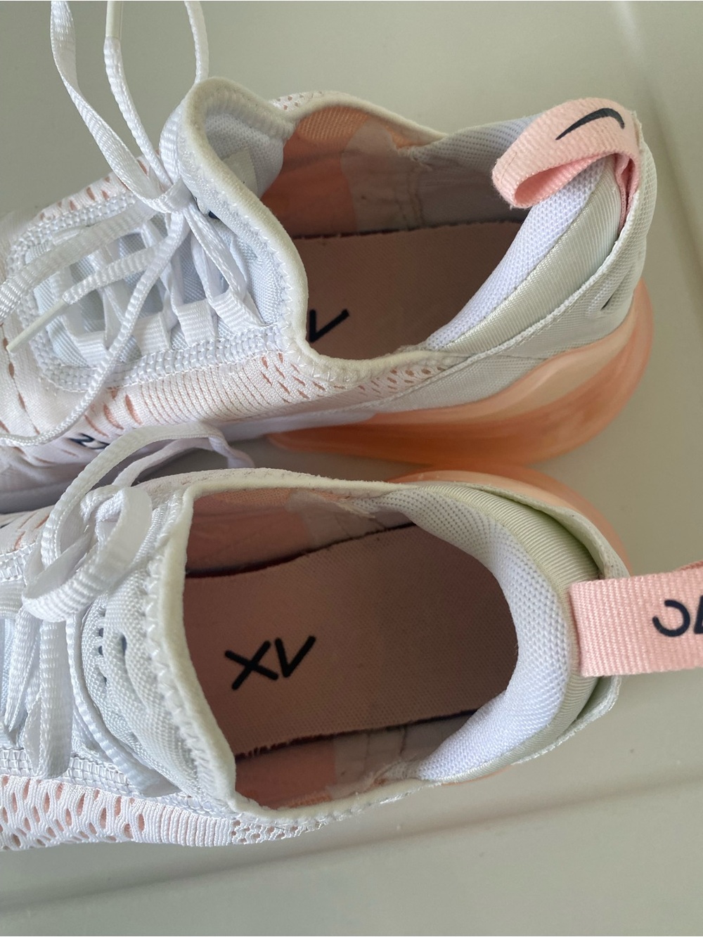 Nike White Sneakers with Soft Pink Accents - Picture 9 of 9